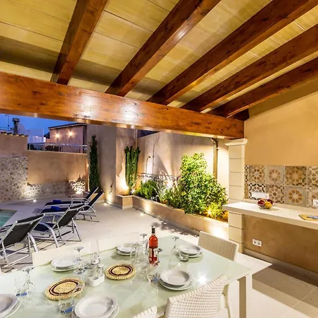 Historic Townhouse Casa Roca Horta 4 Bedrooms Sun Terrace Town Mountain Views Pollenca